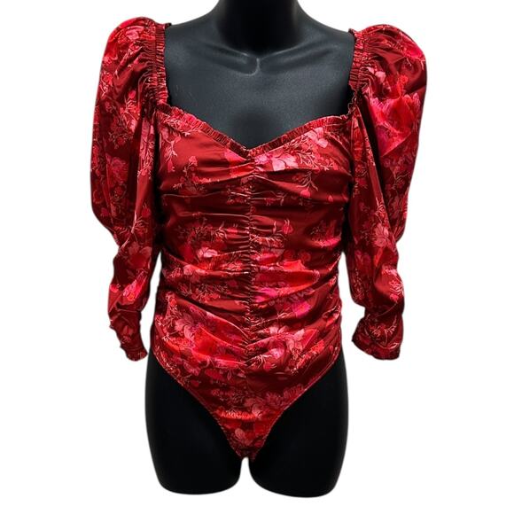 NWT For Love & Lemons Monet Ruched Bodysuit - Picture 5 of 7